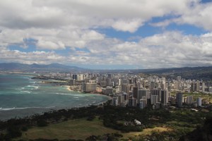 View from the top of Diamond Head Crater.