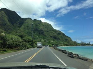 The road out to the PCC.